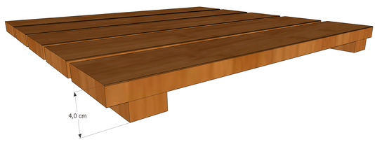 Deck modular de madeira Pinus tratado 50x50 centímetros
