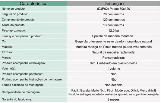 Palete para montagem de mobiliário ou jardim de madeira Pinus tratado 70x120 centímetros