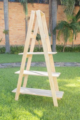 Prateleira tipo escada monta desmonta para jardim de Pinus tratado 1,76x1,0 metro