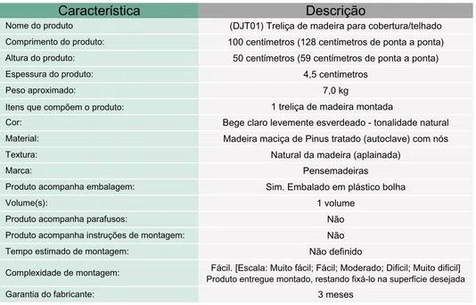 Treliça para cobertura ou pequenos telhados de madeira Pinus tratado 1,0x0,50 metros