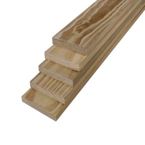 KIT 5 peças deck de madeira Pinus tratado SEM nós 9x290 centímetros (Cobre 1,30 m²)