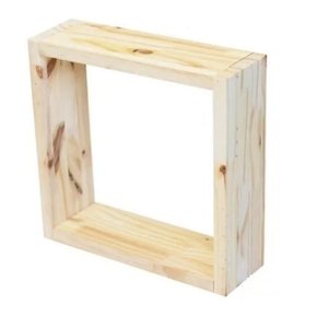 Prateleira Nicho Retangular de madeira Pinus tratado 30x30 centímetros