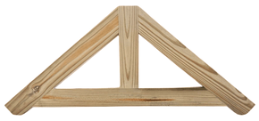 Treliça para cobertura ou pequenos telhados de madeira Pinus tratado 1,0x0,50 metros